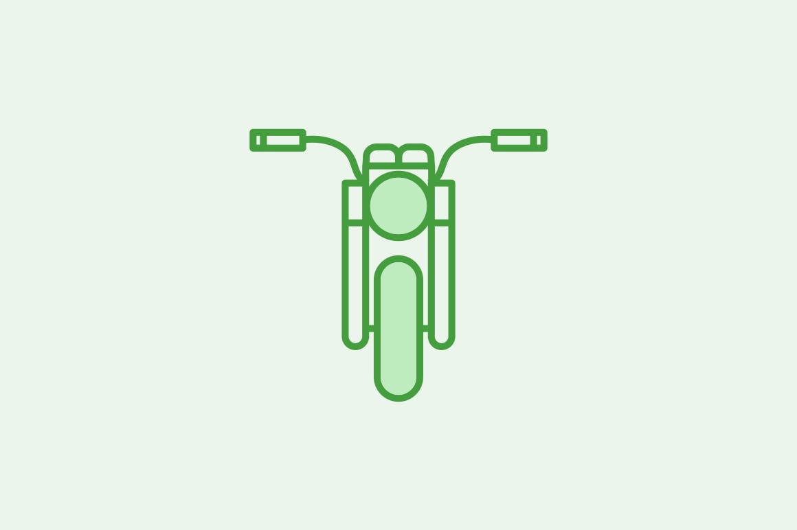 摩托车矢量图标 15 Motorbike Icons