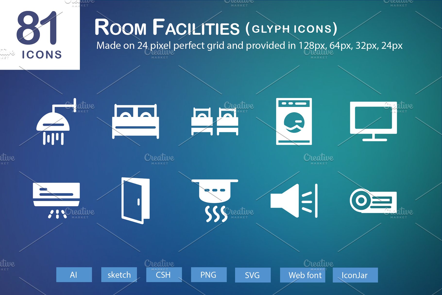 81个房间设施图标 81 Room Facilities G