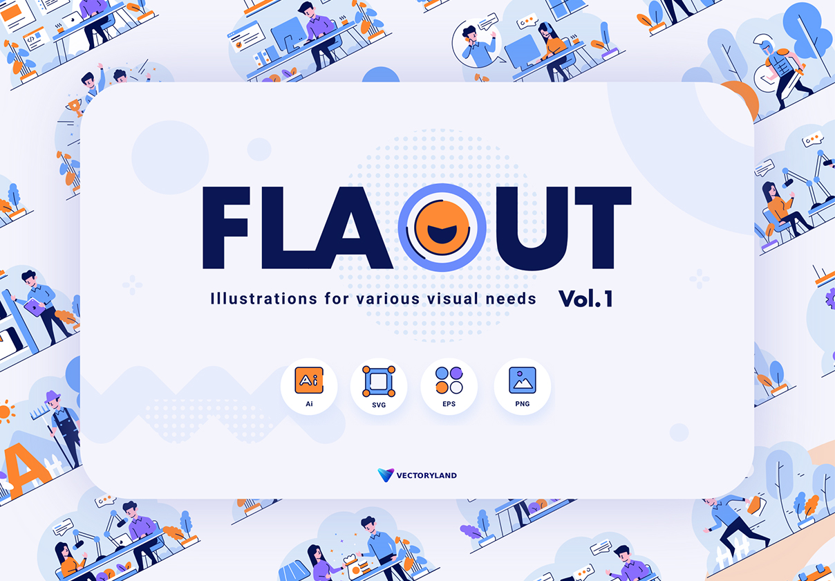 网站设计线框图设计套件FLAOUT Vol. I