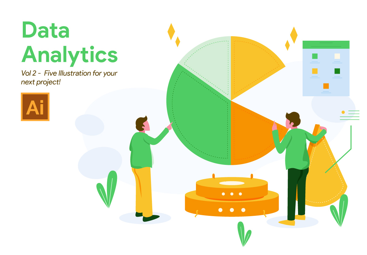 数据分析商业插画Data Analytics Illustr