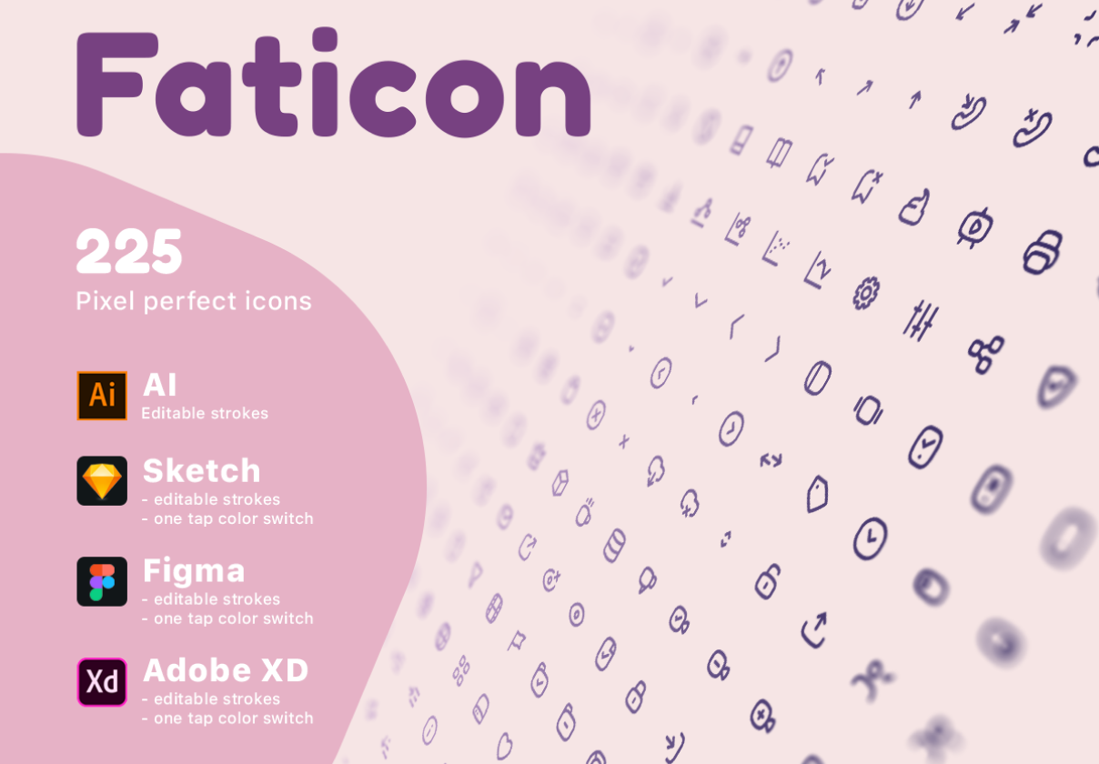 线路图标包Faticon Line Icons Pack