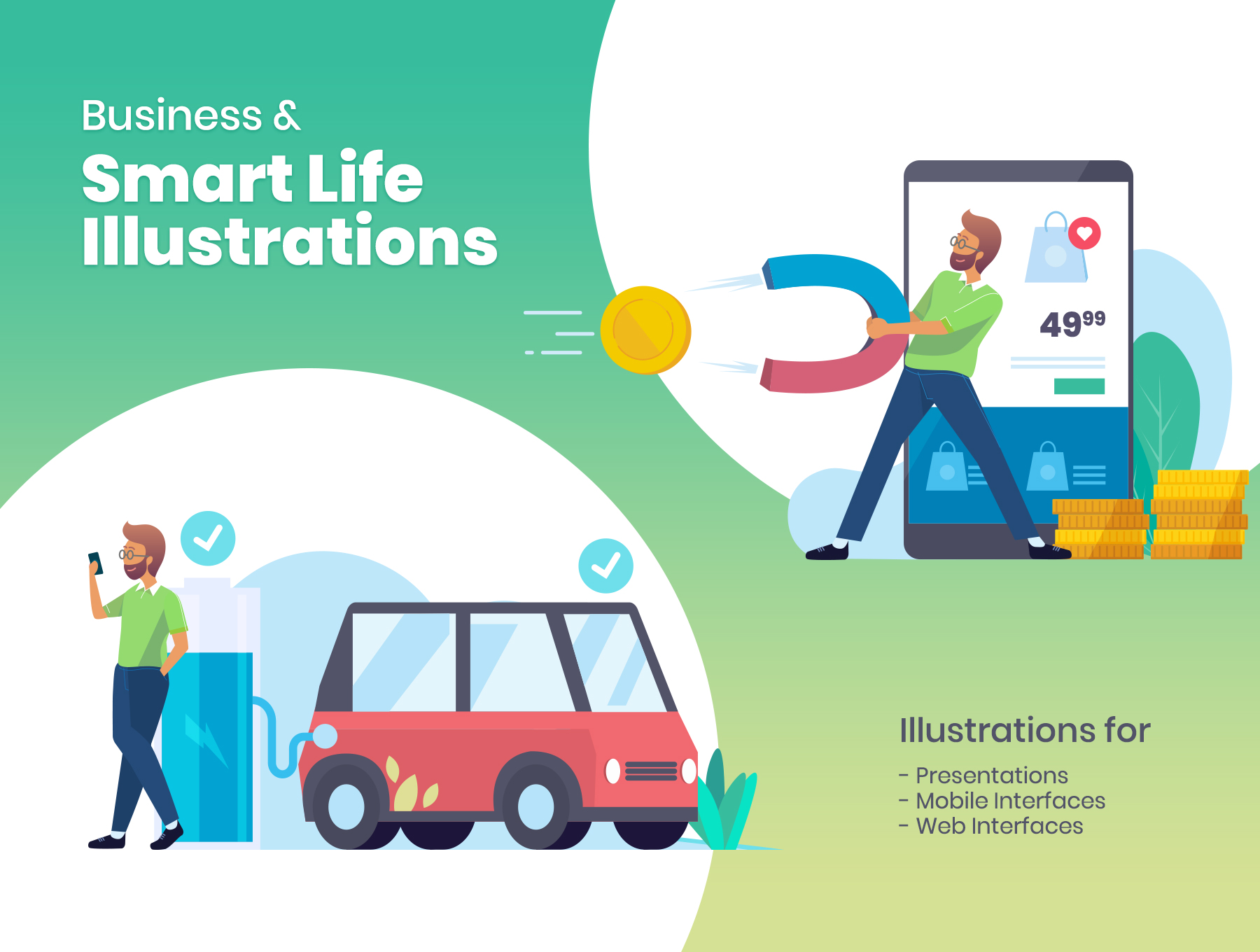 商业与智慧生活插图Smart Life Illustrati