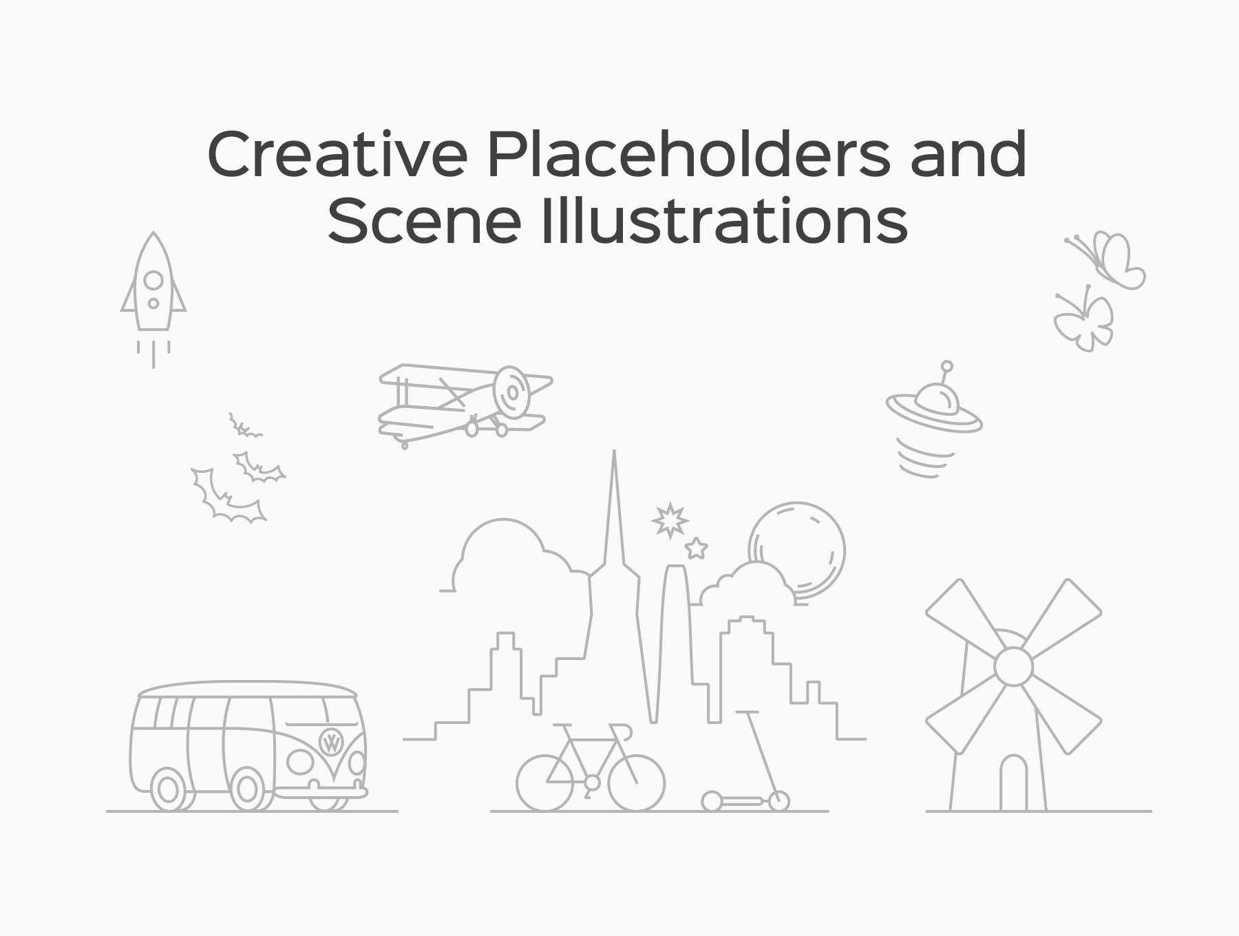 创意占位符和场景插图 Placeholders &a
