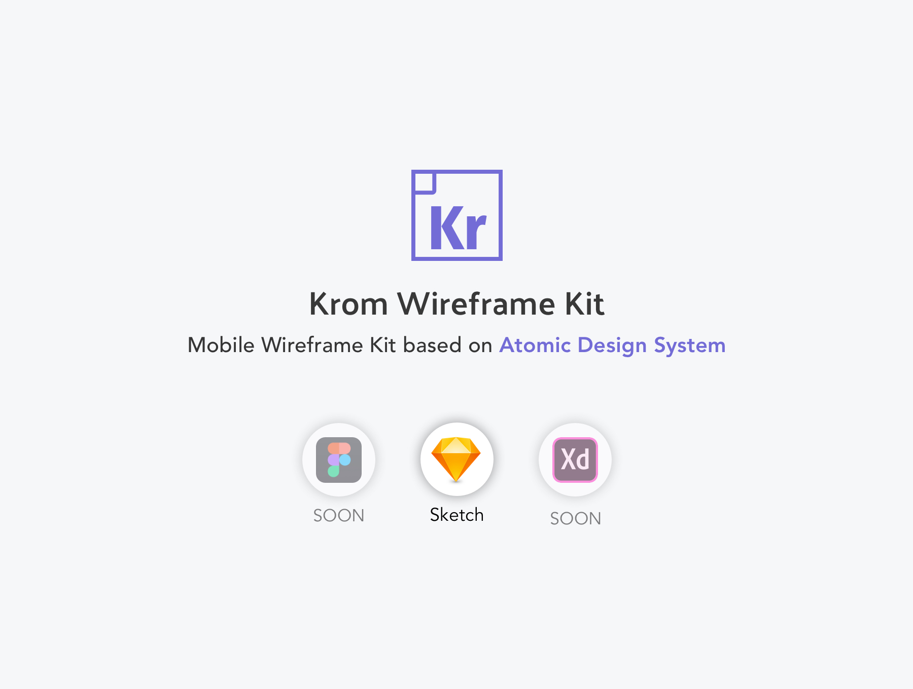 简约移动线框套件Krom Mobile Wireframe