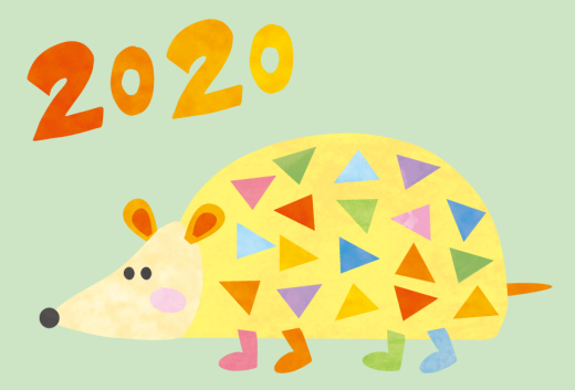 2020新年日式可爱鼠年老鼠图标矢量插画简笔画1574175