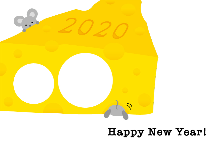 奶酪日式可爱鼠年老鼠图标矢量插画简笔画1684259