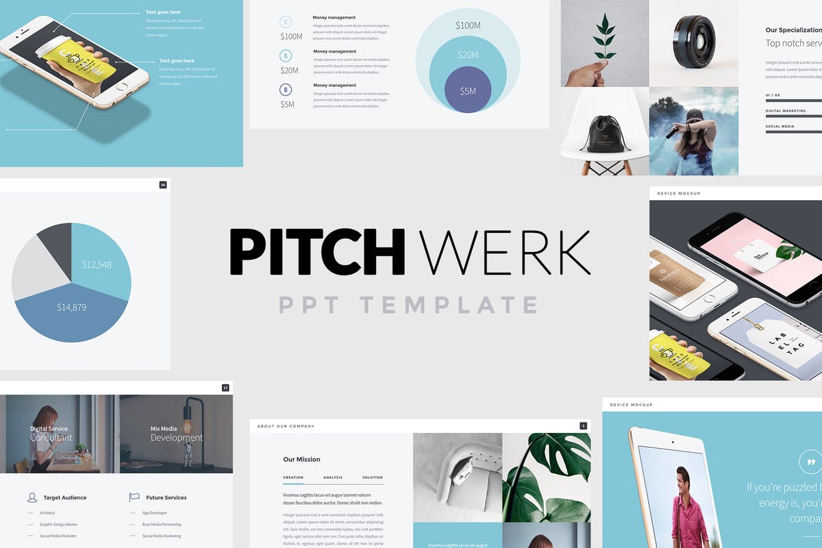 项目融资方案PPT幻灯片模板 Pitch Werk – El