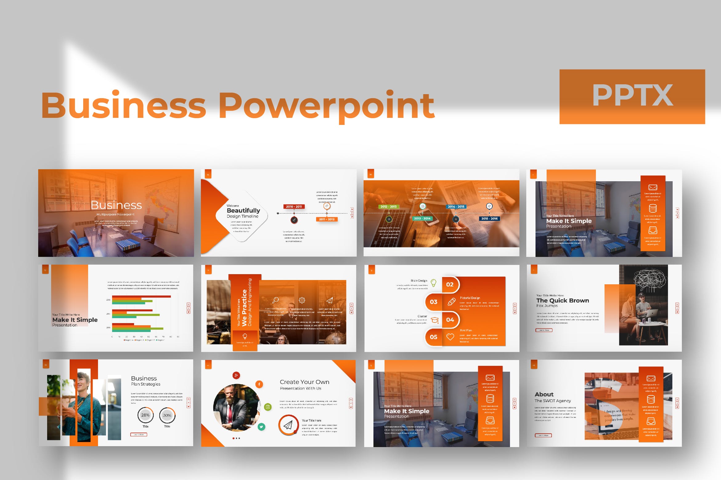 企业市场规划业务发展计划PPT幻灯片设计模板 Busines