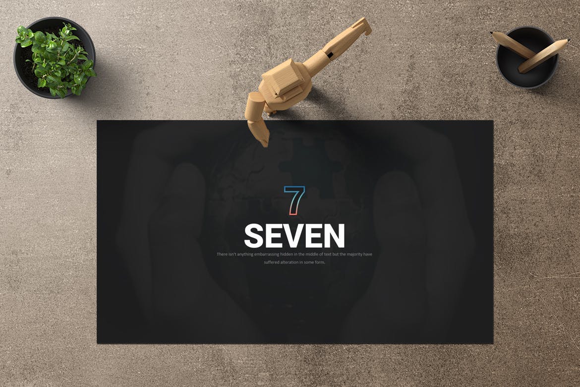 电商项目等适用的PPT幻灯片模板 Seven – Power