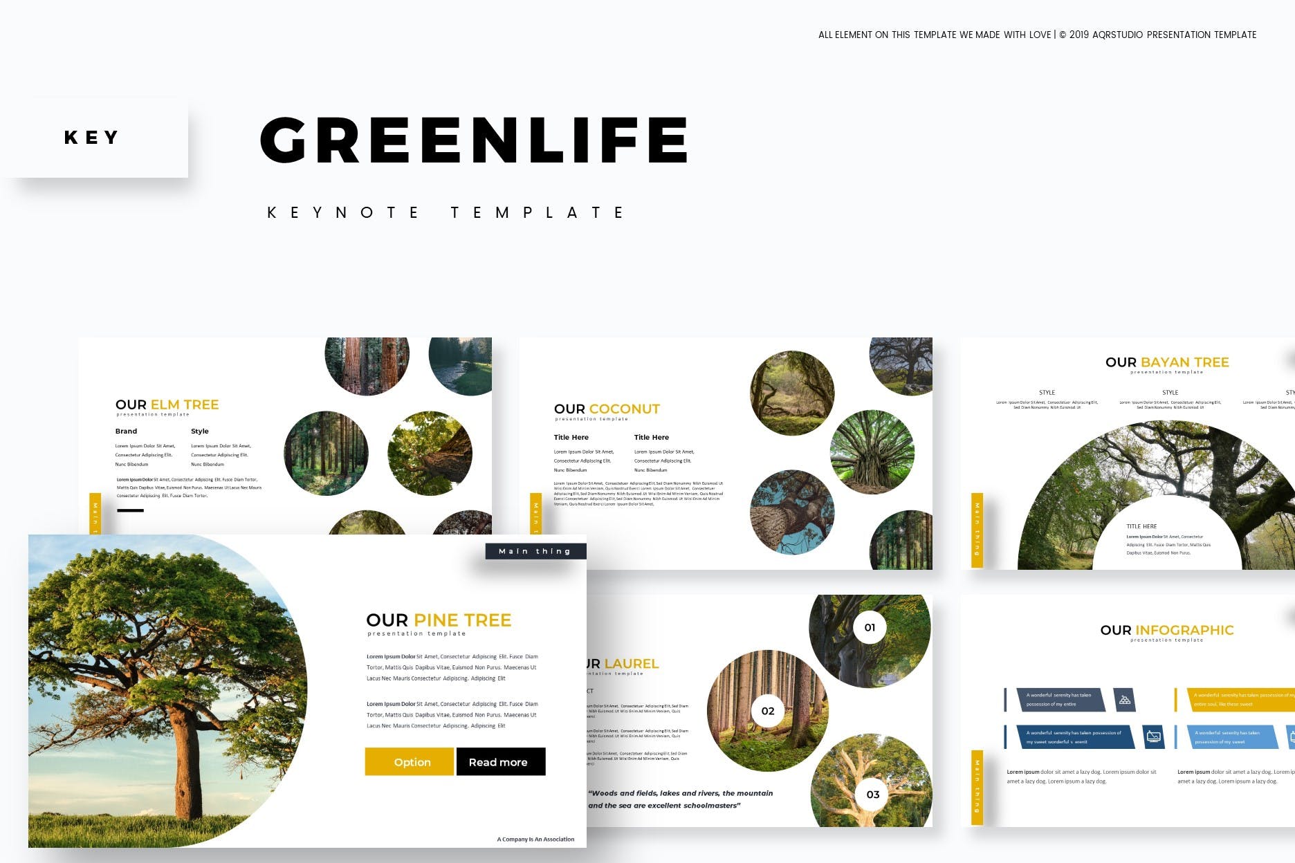 绿色大自然主题幻灯片模板素材 Greenlife – Key