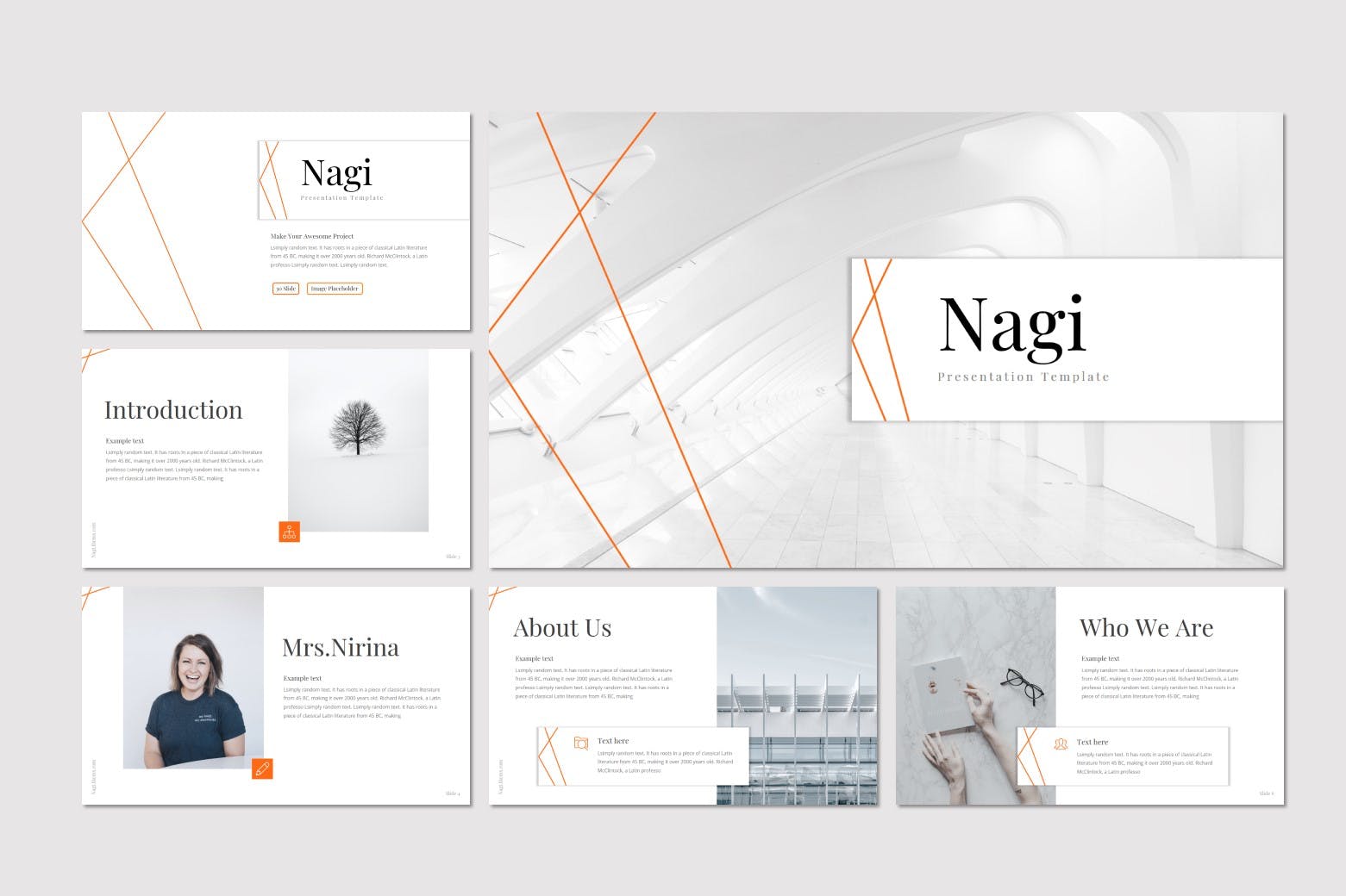 创意设计策划团队工作室幻灯片模板 Nagi – Keynot