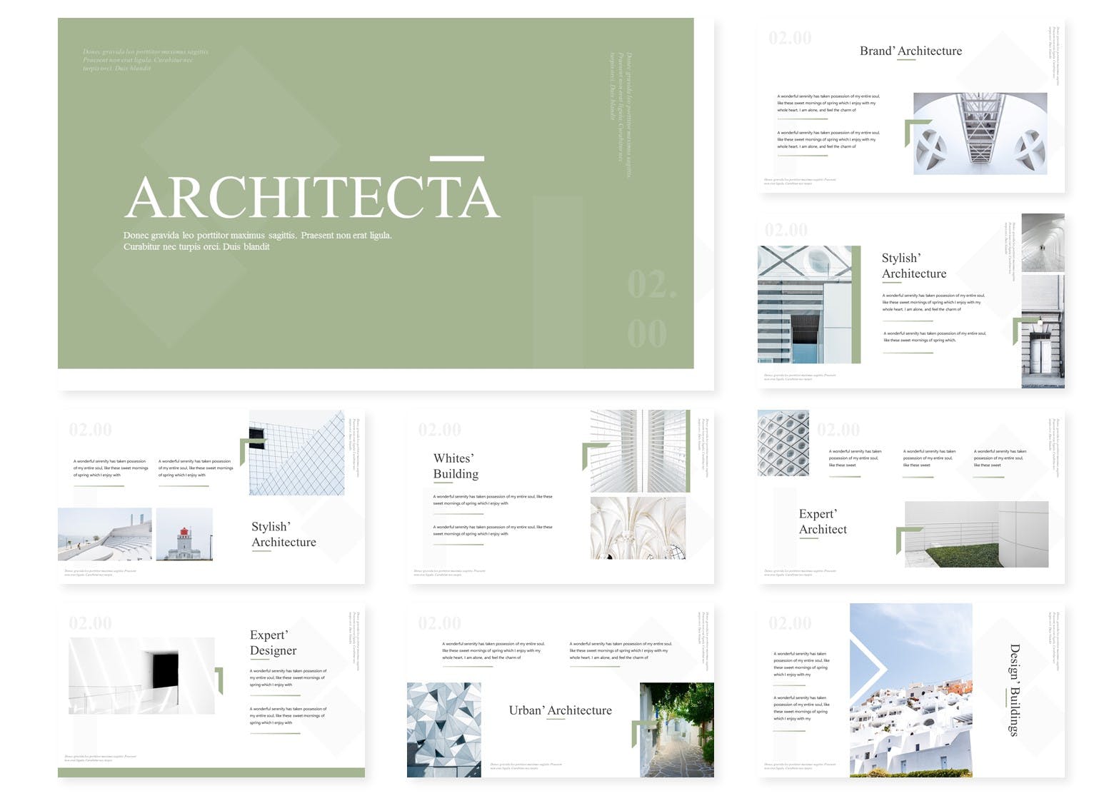 建筑策划设计公司演示文稿模板 Architecta Keyn