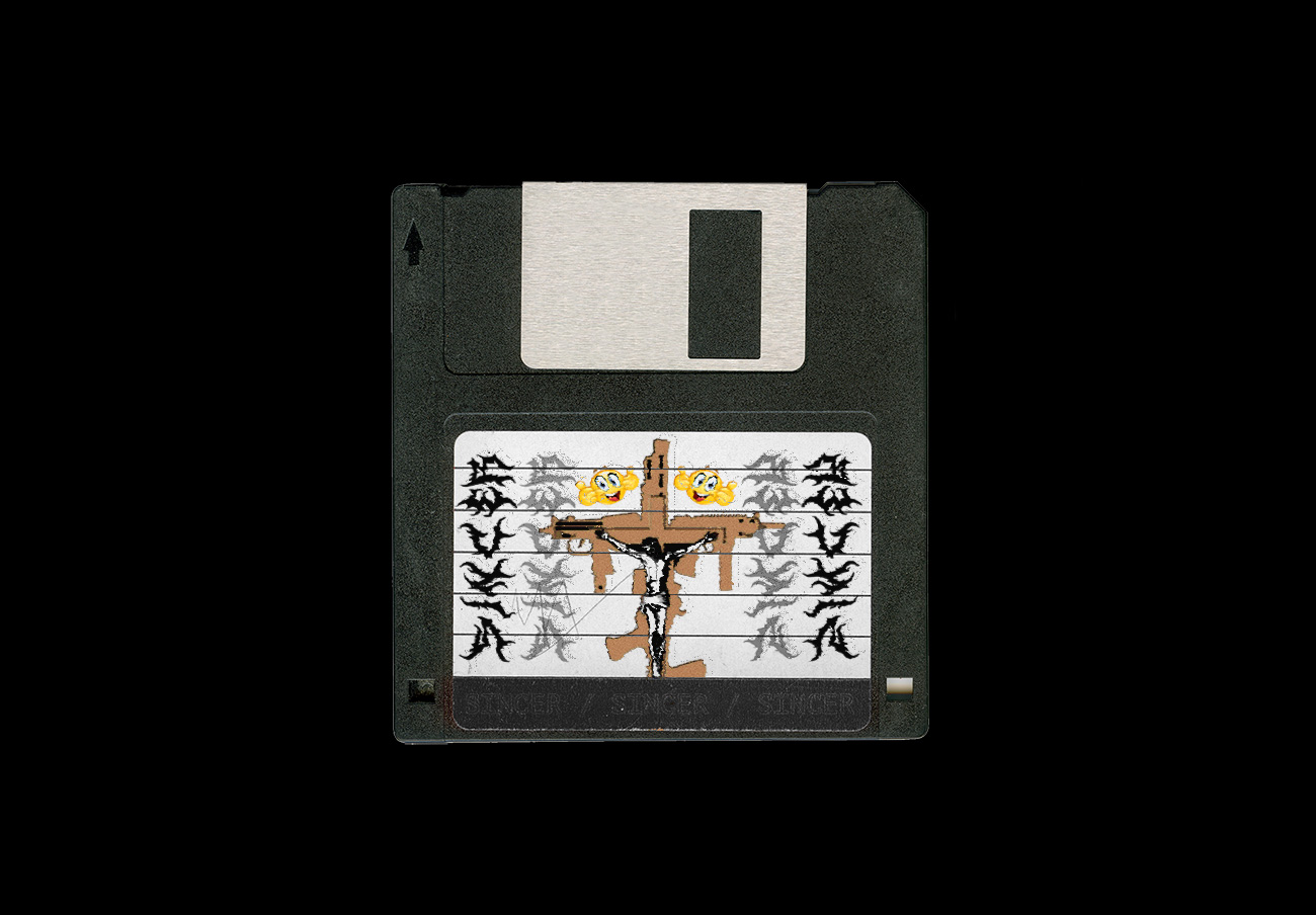 复古经典的电脑软盘样机模板素材 Floppy Disk Mo