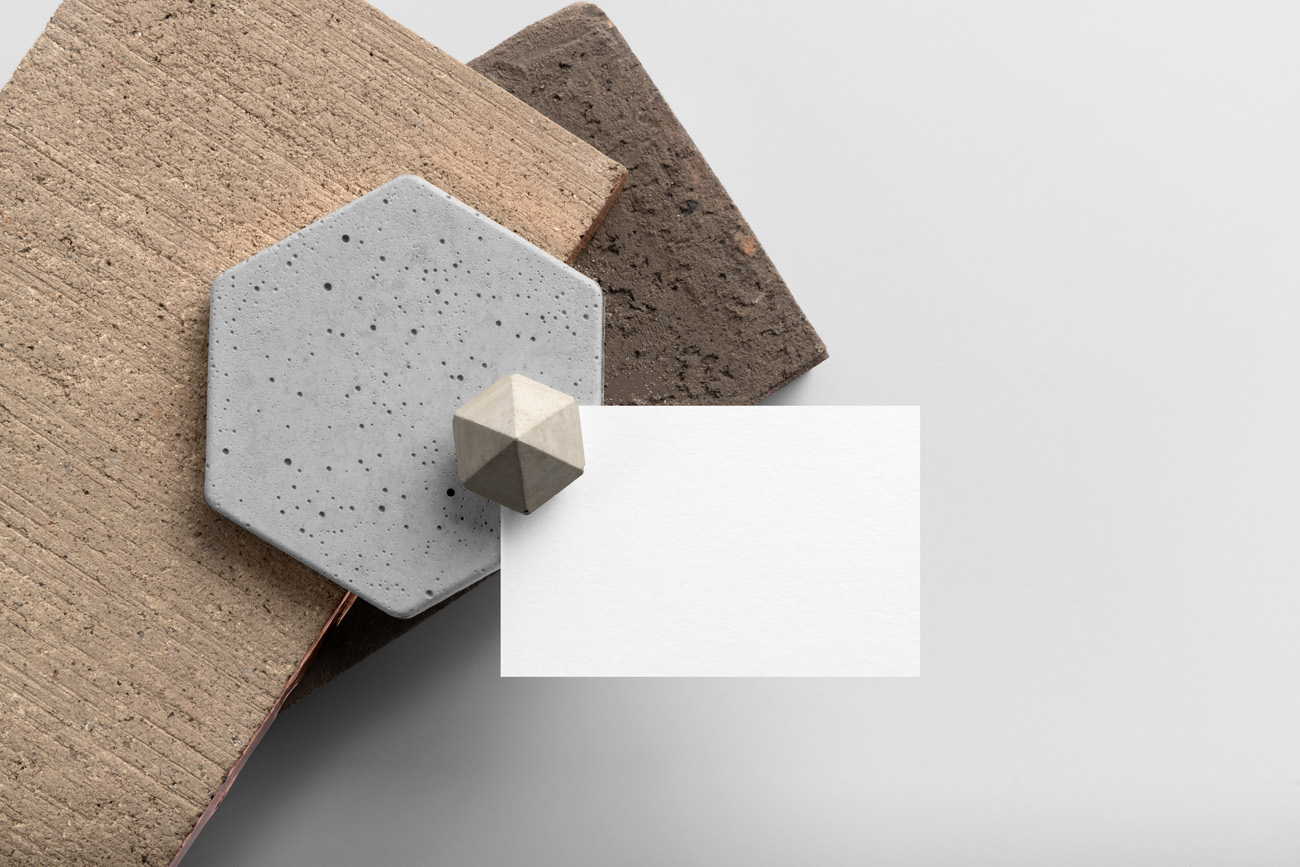 高逼格工业风混凝土&花岗岩元素品牌VI贴图样机模板