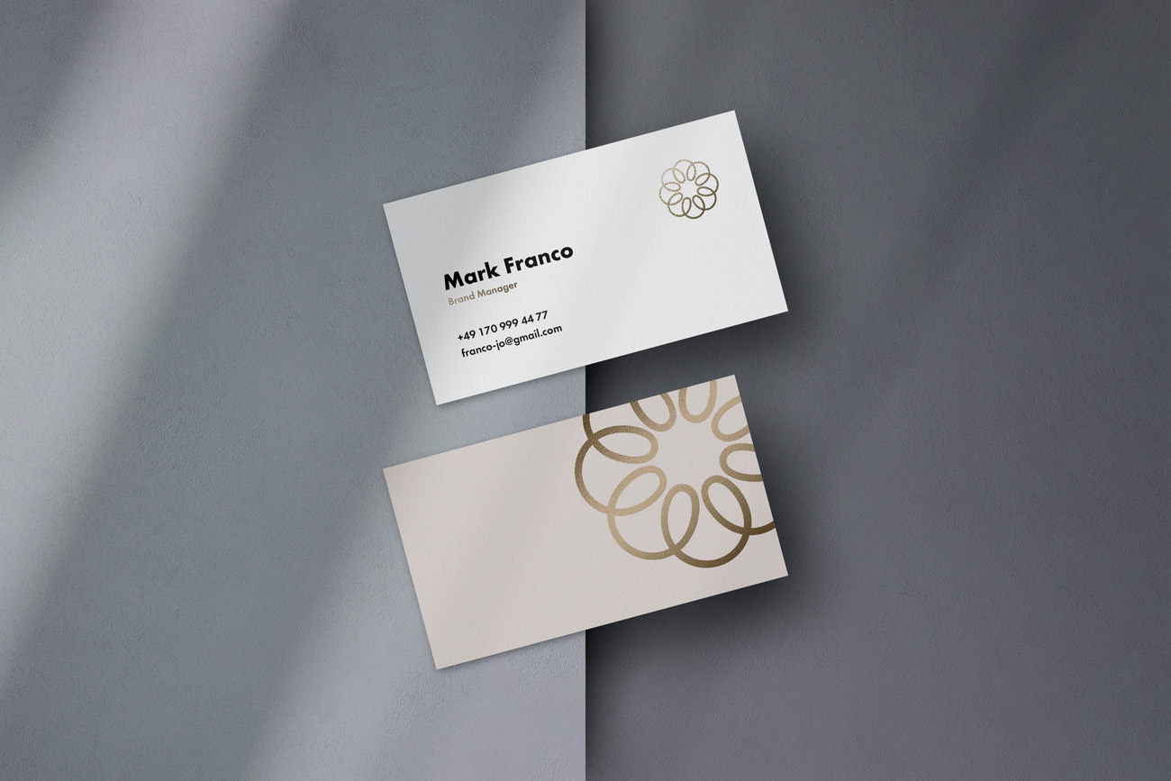 优雅的名片样机贴图模版 Mote Business Card