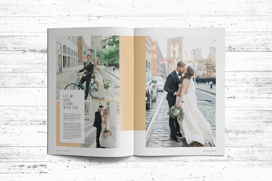现代时尚的婚礼相册杂志图册模板