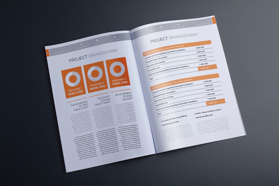 简单易用的企业提案杂志图册设计模板
