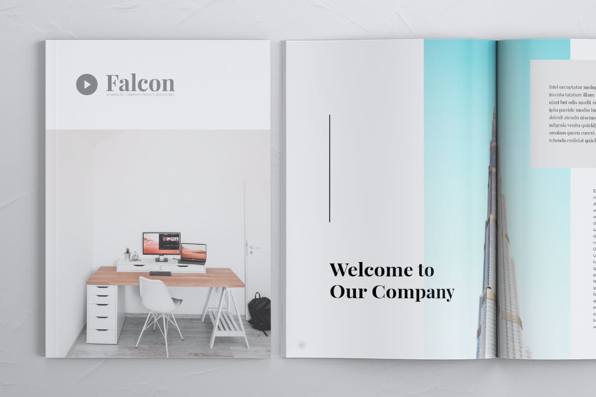 简约时尚好用的高品质公司企业画册宣传册杂志房地产楼书设计模板