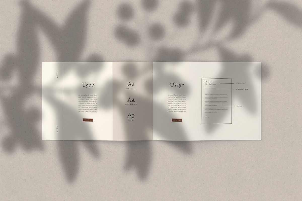 极简主义的品牌指南手册InDesign模板