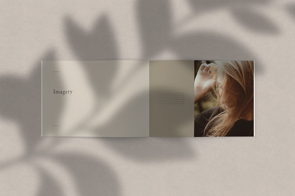 极简主义的品牌指南手册InDesign模板