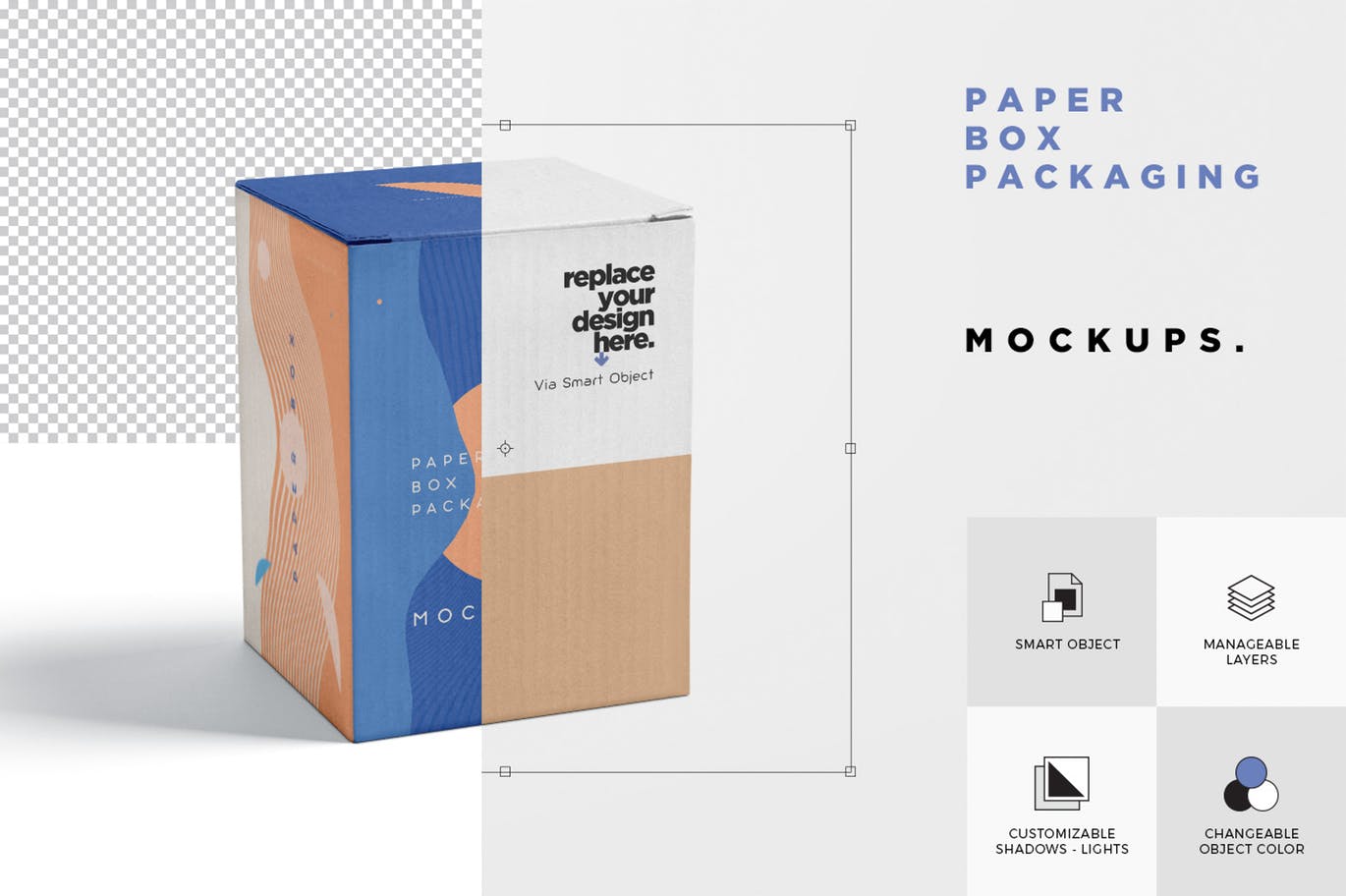 高品质的纸盒包装盒子品牌设计包装设计VI样机展示模型mock