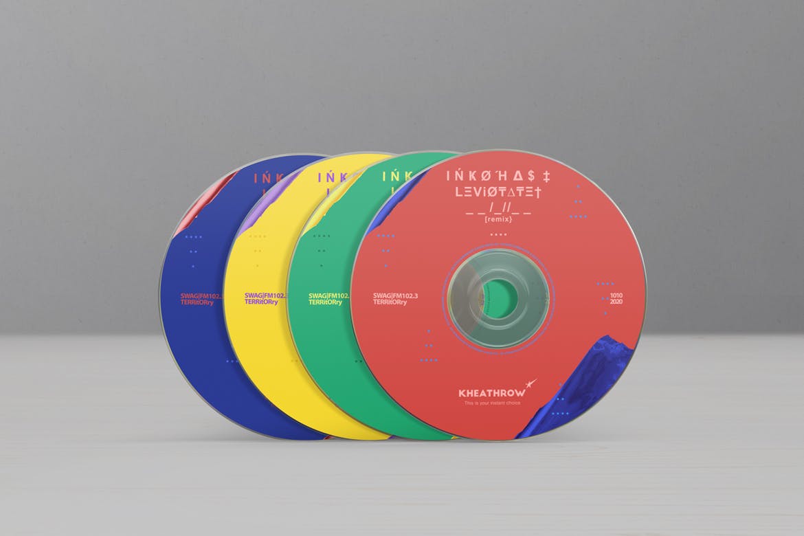 时尚高端逼真质感的高品质光盘光碟CD包装设计VI样机