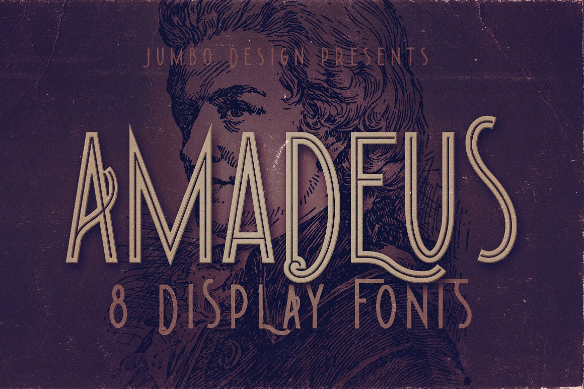 复古个性字体 Amadeus – Display Font