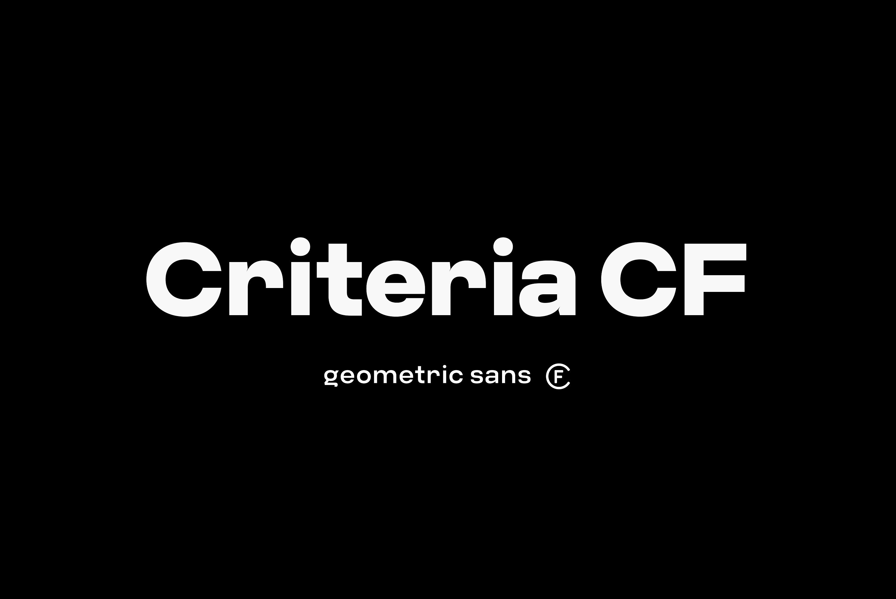 几何无衬线设计字体 Criteria CF neo geom