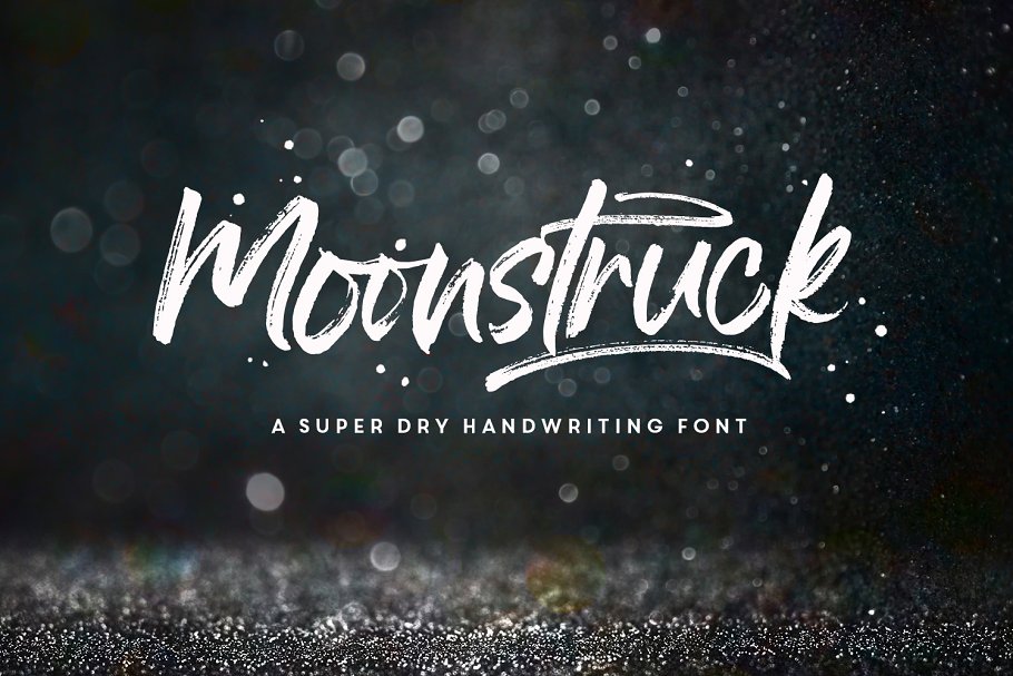 手写笔刷字体 Moonstruck Handwriting