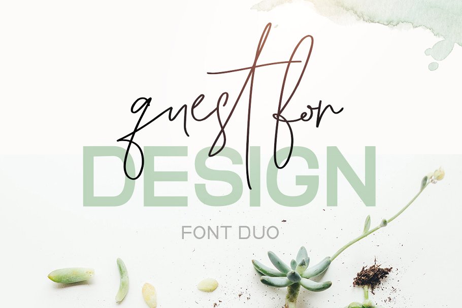 时尚手写设计字体 Quest for Design Font