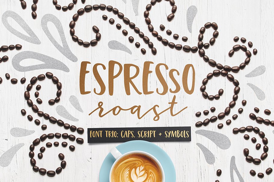 咖啡特色个性字体 Espresso Roast  A Fon