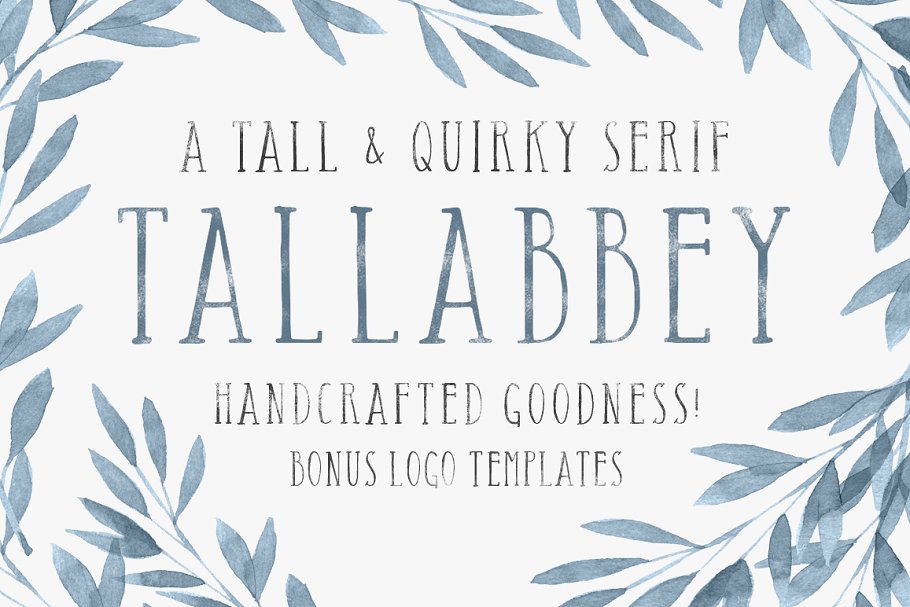 复古清新设计字体 Tall Abbey Serif 5