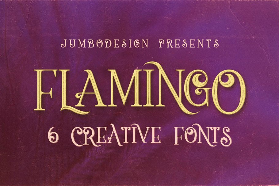 个性故事字体 Flamingo – 6 Vintage St