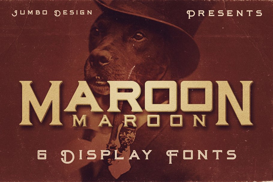 复古故事字体 Maroon – 6 Vintage Styl