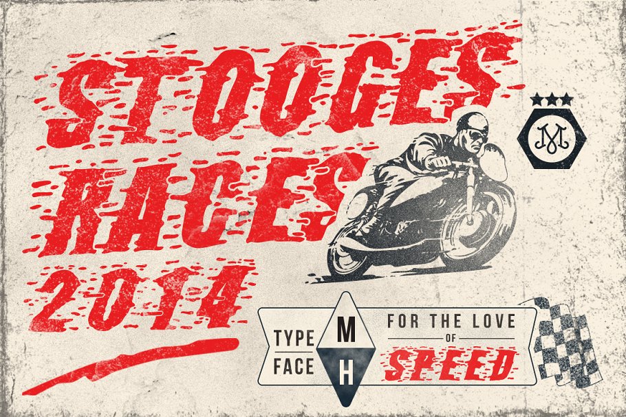 速度酷炫字体 Stooges Races