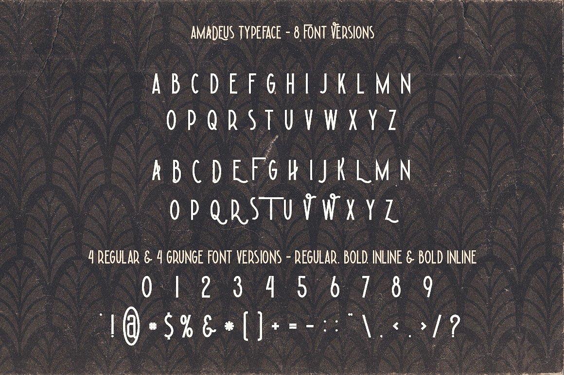 复古个性字体 Amadeus – Display Font