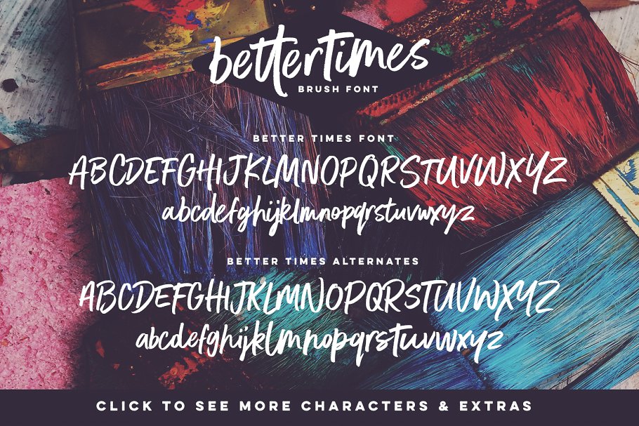 手写笔刷字体 Better Times Brush Font