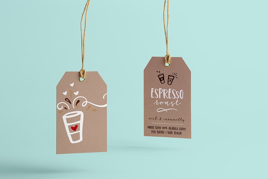 咖啡特色个性字体 Espresso Roast A Fon