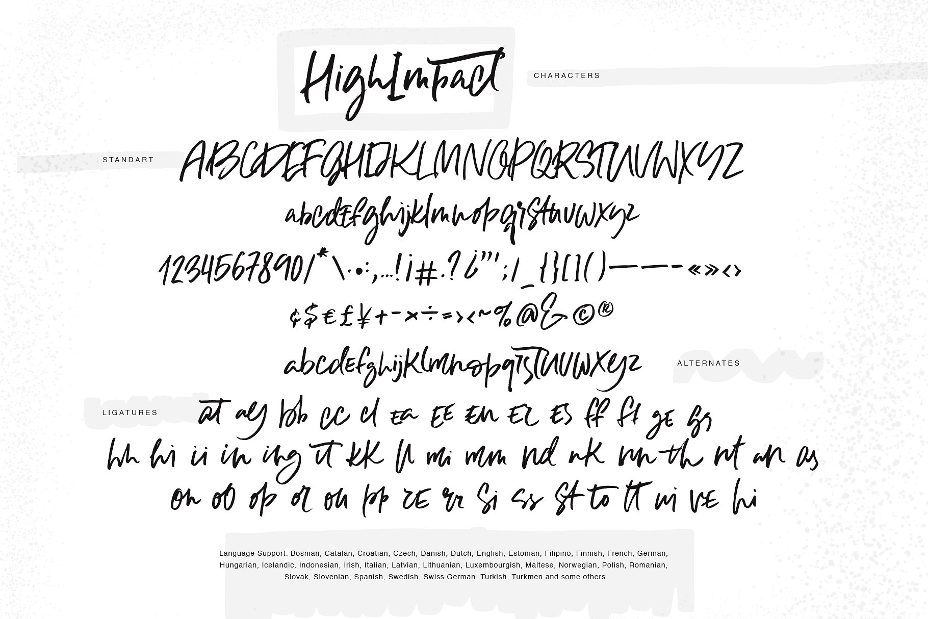 轻松的手写字体 High Impact Font