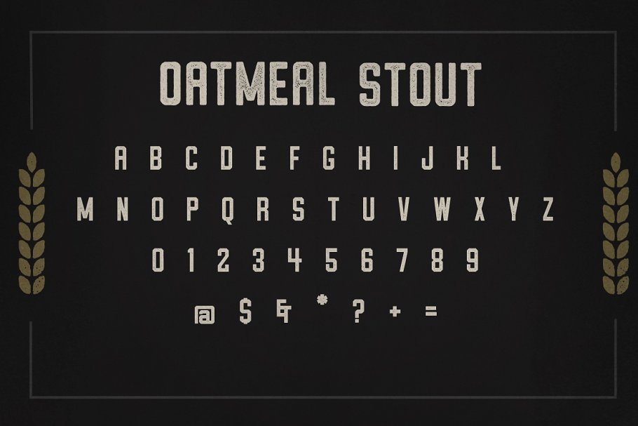 经典粗壮字体 Oatmeal Stout – 5 Style