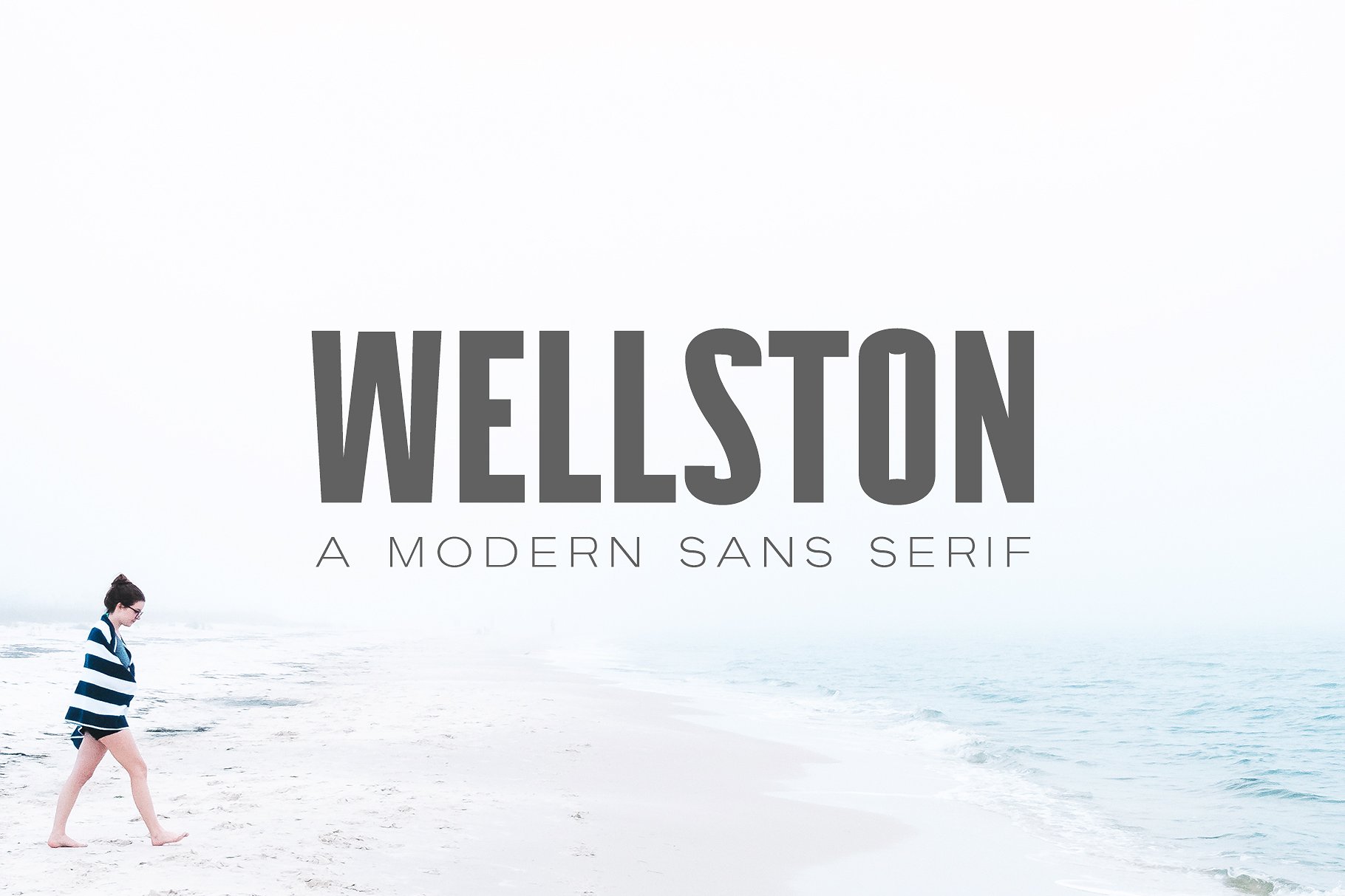 现代时尚设计字体 Wellston Modern Sans