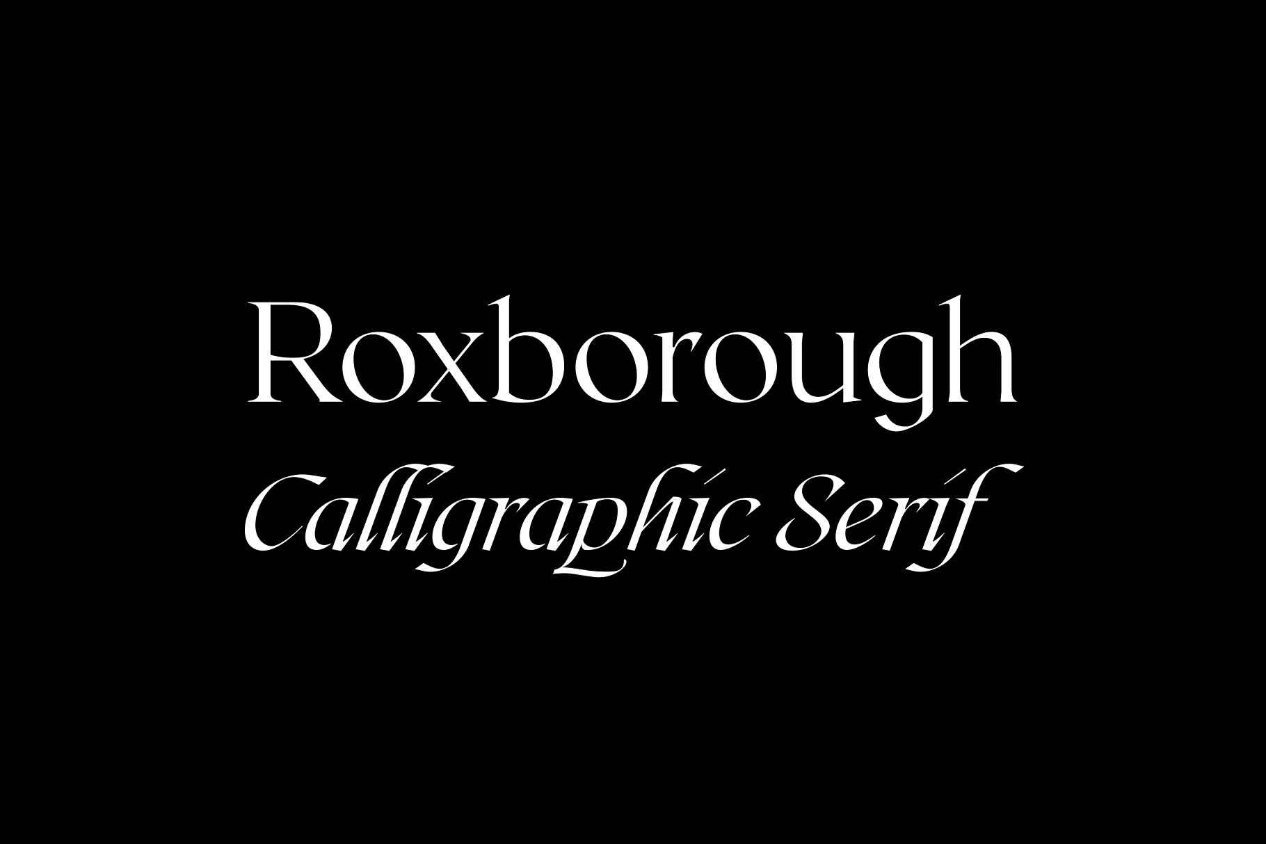 个性设计字体 Roxborough CF calligrap