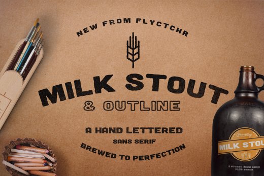 黑体无衬线字体 Milk Stout Font
