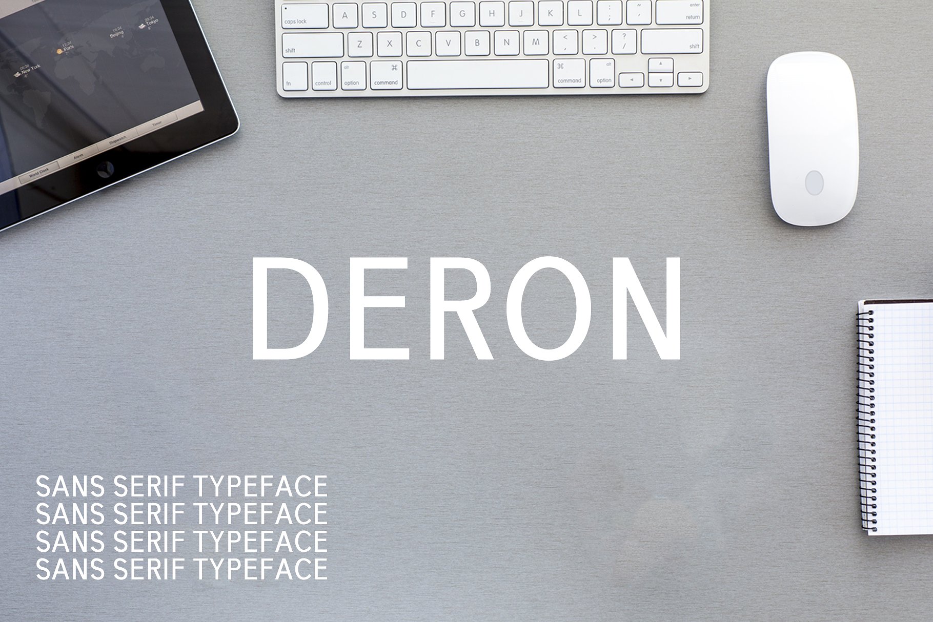 简单时尚设计字体 Deron Sans Serif 10 F
