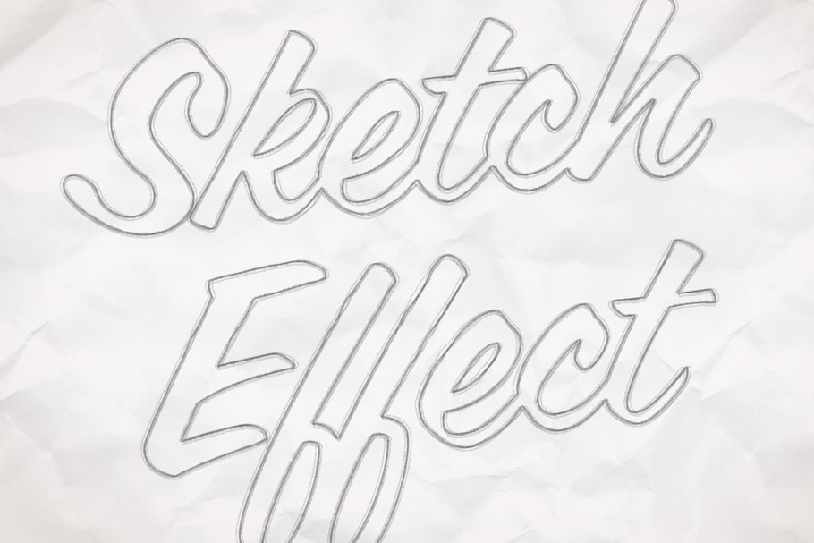 手绘效果字体 Hand Drawn Sketch Effec