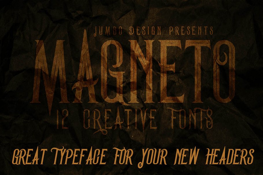 复古个性海报字体 Magneto – 12 Vintage