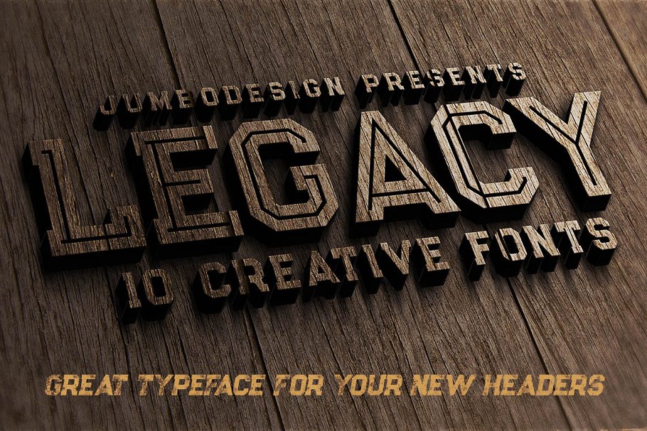 经典设计字体 Legacy – 10 Vintage Sty