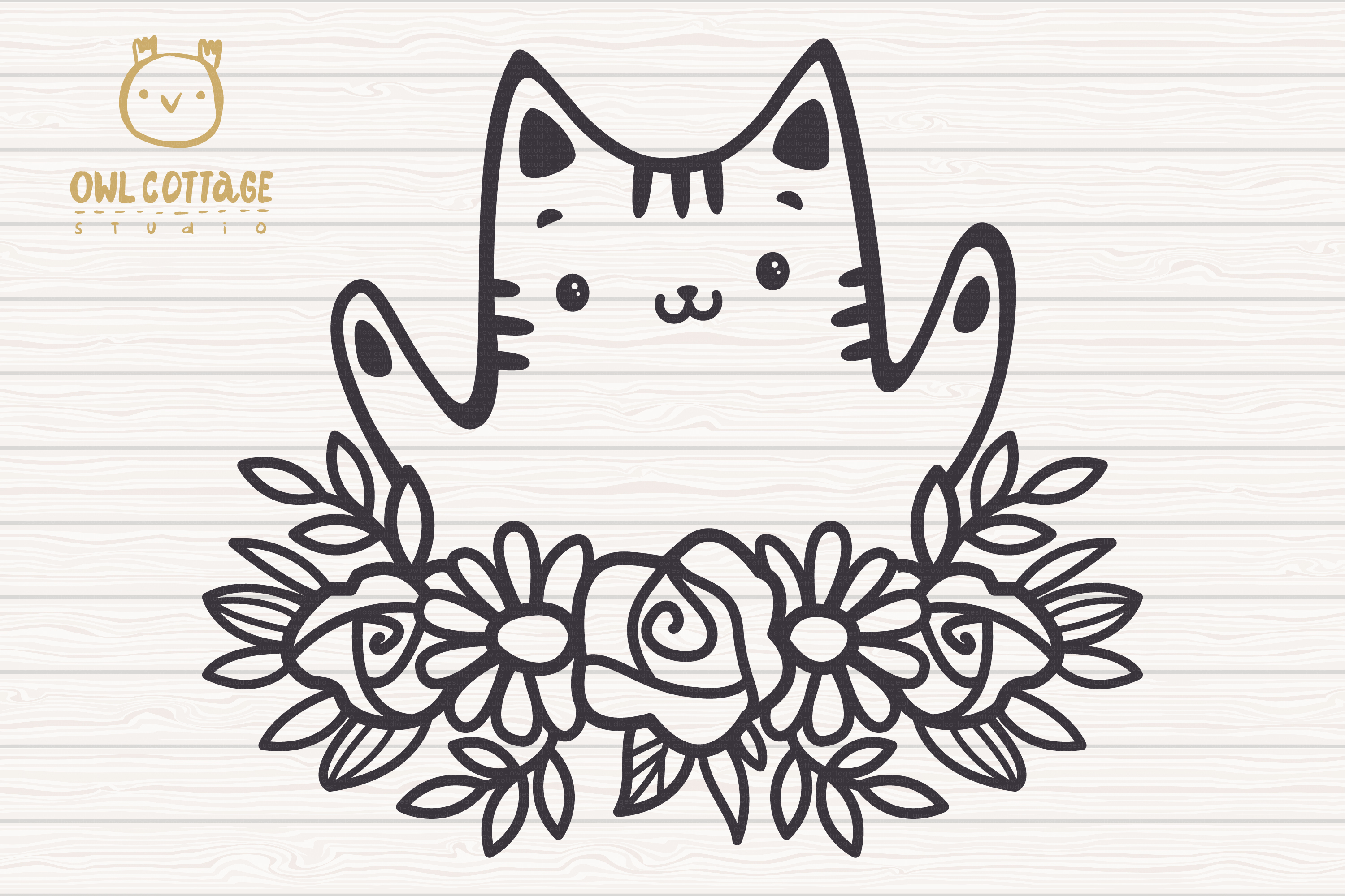 情人节猫咪线稿插画矢量素材 Valentine Cat sv
