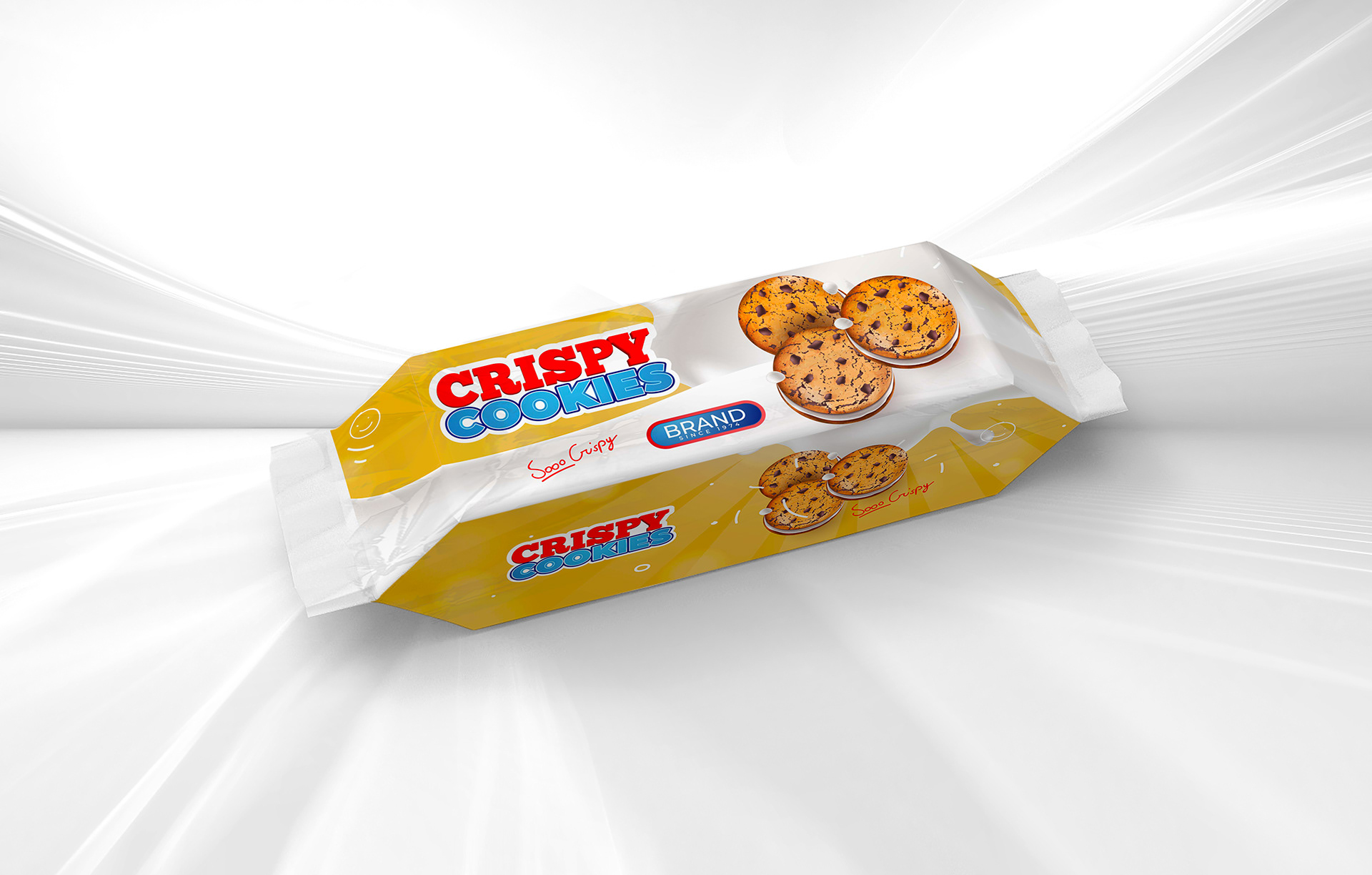 饼干食品包装贴图展示样机模板 Biscuit/Cookie