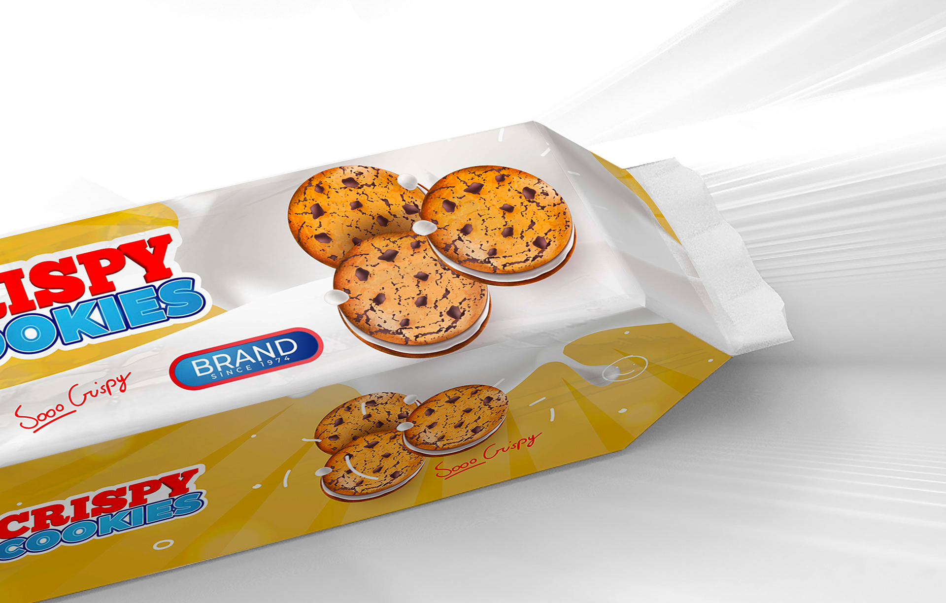 饼干食品包装贴图展示样机模板 Biscuit/Cookie